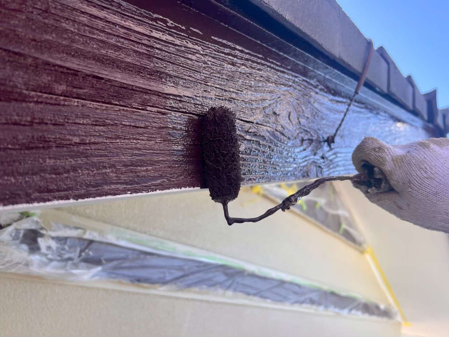 野田市・柏市・流山市の外壁塗装は美装柳屋へ/【作業のご紹介】千葉県野田市住宅塗装・木部破風板塗装作業